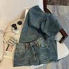 American Retro High-Waisted Blue Wide-Leg Denim Pants for Women - Trendy Slimming Summer Style