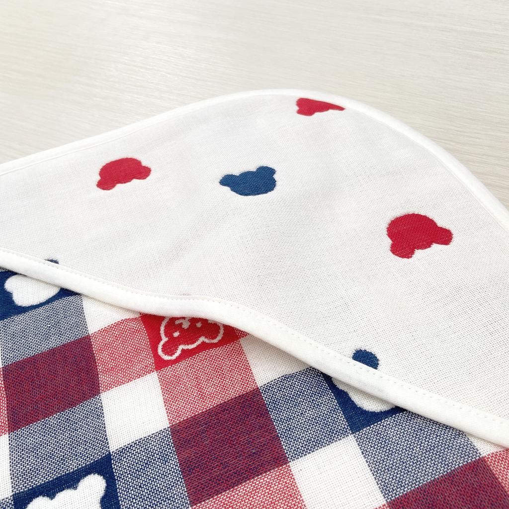 Swaddling Afghan, Tricolor Gauze, Made in Japan