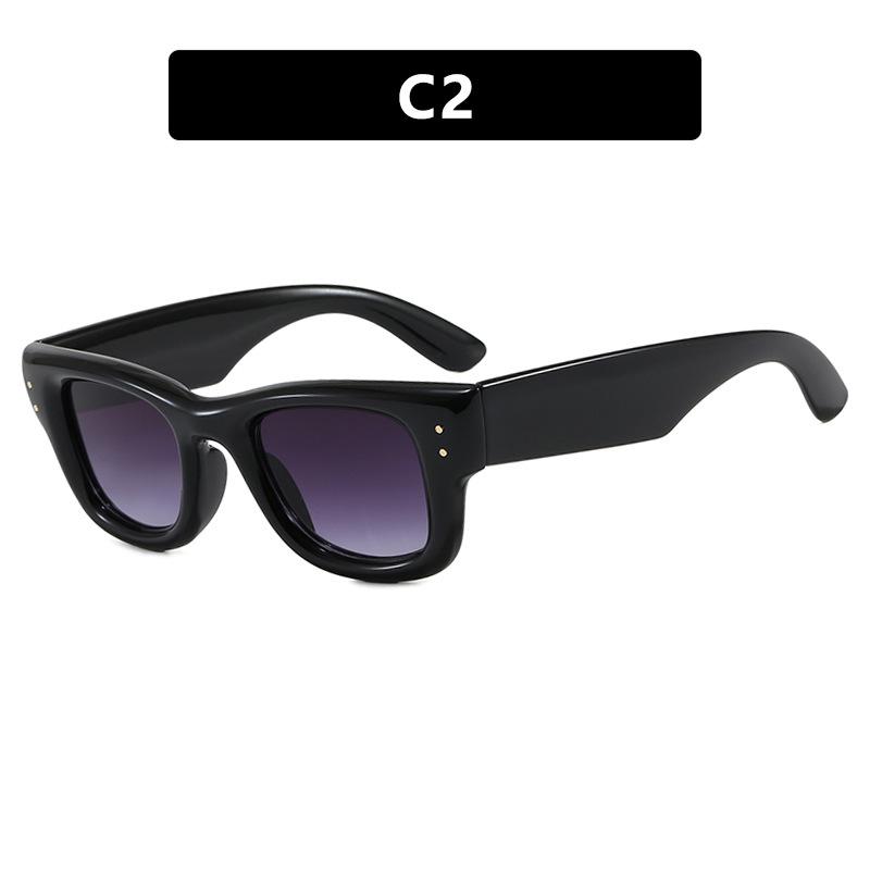 

Unisex Square Sunglasses Retro Full Frame PC Lens 9 Colors 2025 Fashion Sun Glasses for Party Street Style as pictures