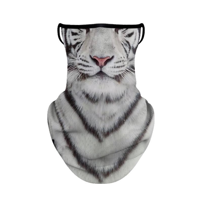 Maseczka na twarz ze zwierzętami TikTok: Zewnętrzny nakładany na uszy komin na szyję z filtrem przeciwsłonecznym do jazdy na rowerze, jedwab lodowy, oddychający, gotowy na lato