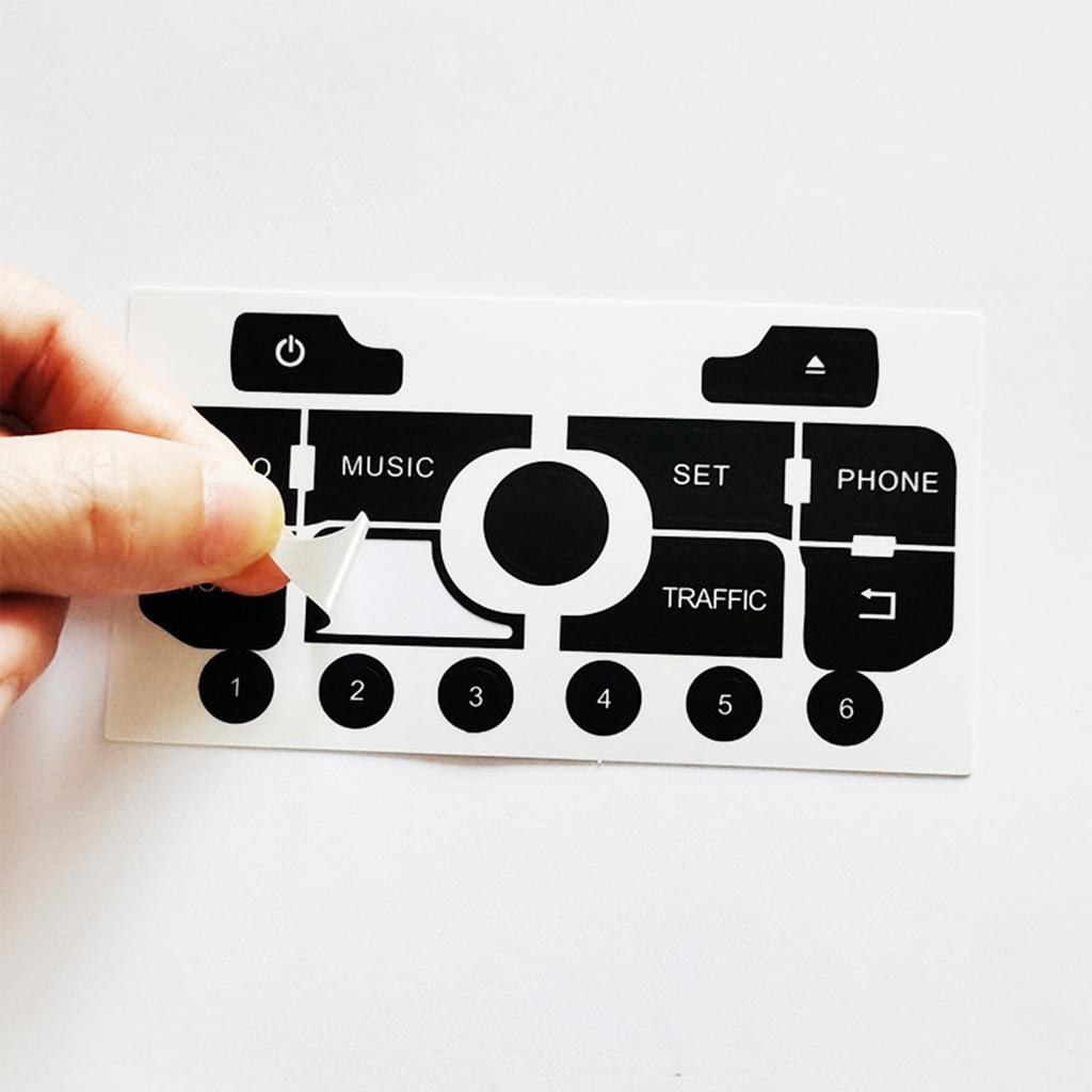 1 Set Car Stickers To Repair The Buttons On Your For 3008 For 308 For C5 For C3 Navigator Radio Interior Decals