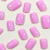 24Pcs Glossy Pinkish Press On Nails Short Square Fake Nails Minimalist Style False Nails Solid Color Full Cover Fake Nails For Women Girls Daily Wear