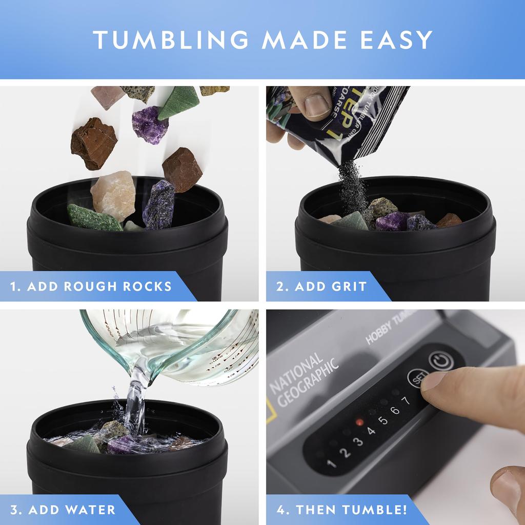 National Geographic Hobby Rock Tumbler Kit NGHOBBYTUMBLER [National Geographic] [Item]