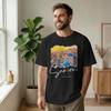 Santorini Greece Souvenir Painting Men T Shirts Beach Vacation Novelty Tees Short Sleeve O Neck