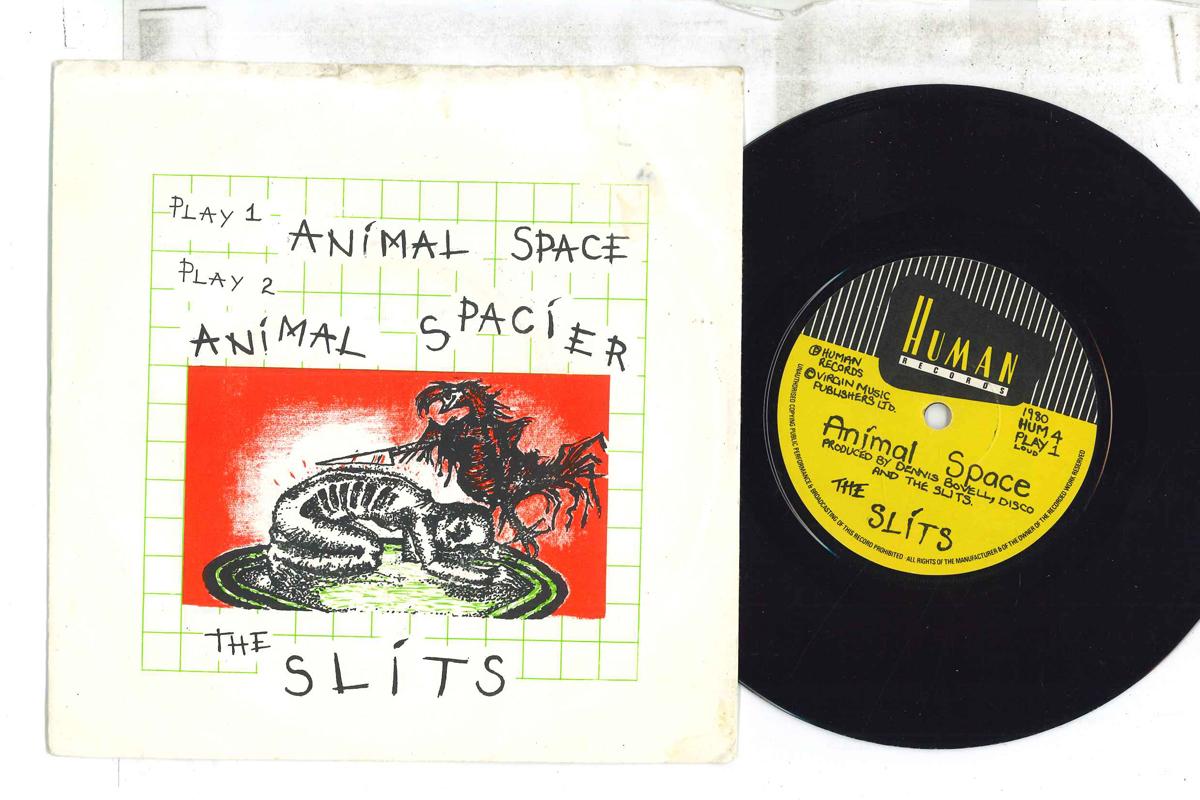 

7inch Record SLITS - Animal Space / Animal Spacier HUM4 HUMAN 1980 UK Rock Used