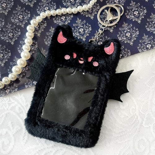 G-Trigger Devil-Shaped Trading Card Case, Anime Card Case, Collectible Book, Trading Card Holder, Korean Goods, Black
