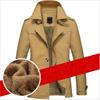 2026 New Top Men's Pure Cotton Large Size Medium and Long Jacket Men's Casual Solid Color Jacket Men's