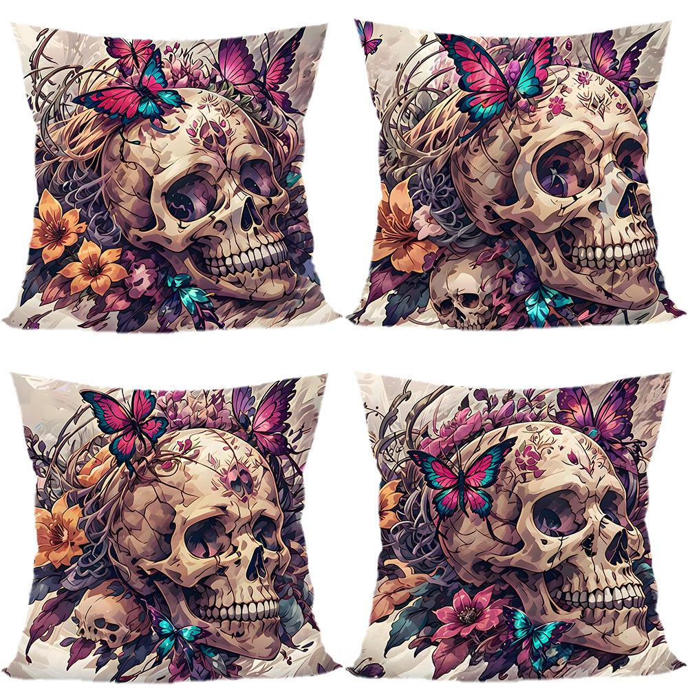Halloween Pillowcase Pumpkin Skull Funny Ghost Cushion Cover Sofa Living Room Decoration Pillow