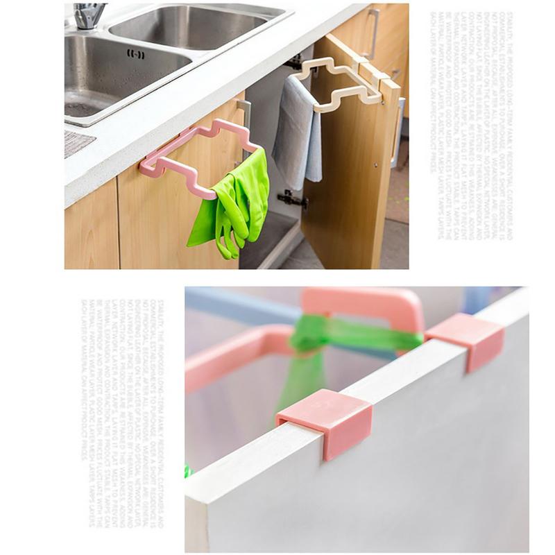 Portable Plastic Garbage Hanging Kitchen Trash Storage Rack Bag Hook Organzier