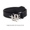 Punk PU Waist Belt for Jean Rock and Roll Hip Hop Studded Belt Waistband Glinting Buckle with Encrusted Rhinestones