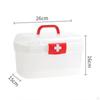 First Aid Case Storage Box Multi Purpose 2 Layer Dustproof Container for Hiking
