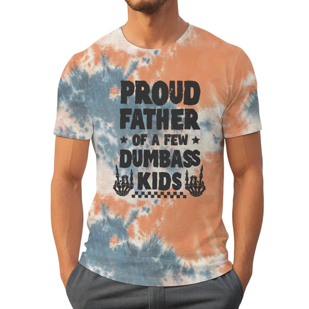 Vatertags-T-Shirt für Männer Stolzer Vater Mode Lässig Grafik-T-Shirts Batik Retro Vintage Sommer Tops Neue Herrenbekleidung