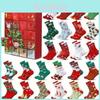 Countdown-Socken für Kinder und Jugendliche aus Baumwollmaterial für die Weihnachtsfeier und als Weihnachtsgeschenk