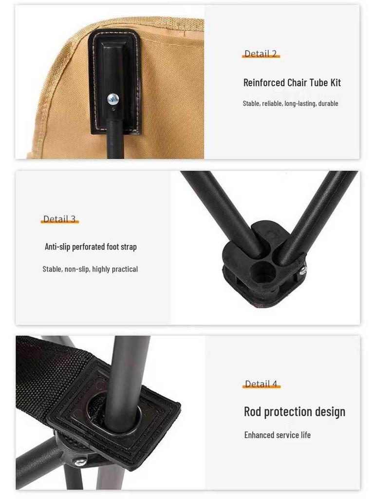 Convenient Outdoor Folding Moon Chair: Lightweight & Portable for Camping, Fishing, Beach & Picnic