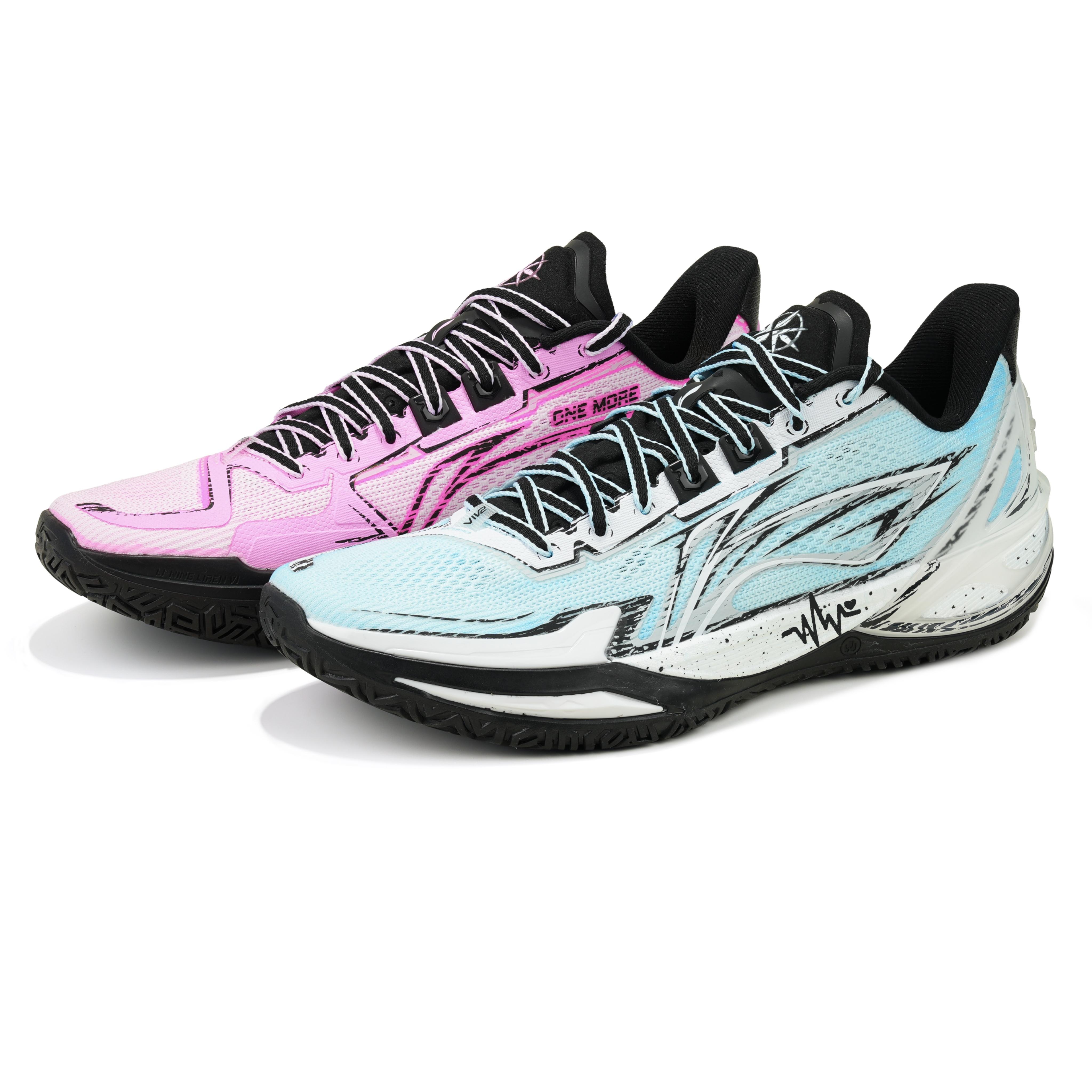 Баскетбольные кроссовки Li Ning Blade 6 V2 Низкие Унисекс Синий Розовый ABAV087-25(Команда-) 41