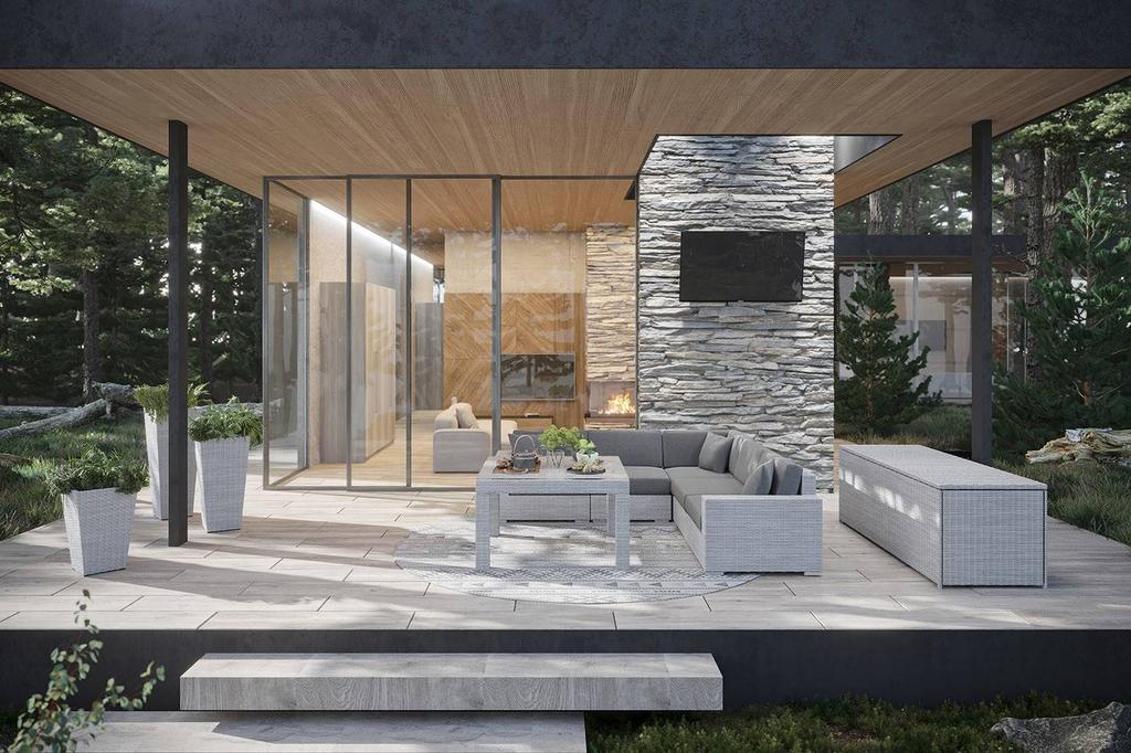 Stolik tarasowy milano kwadratowy 110x110 oltre royal biały technorattan homms