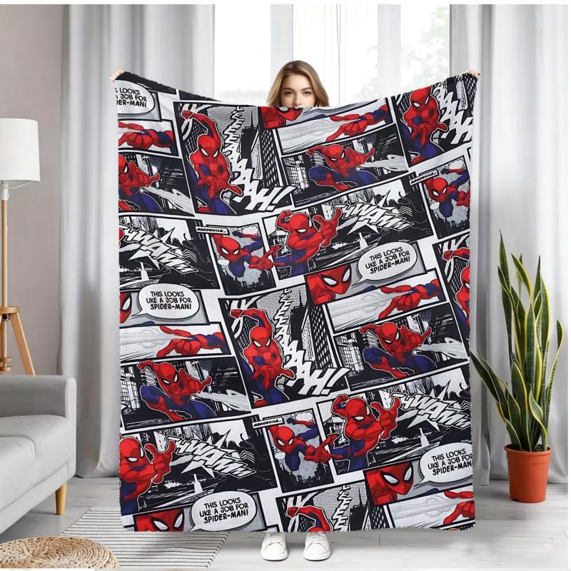 Marvel Spider-Man Print Flannel Blanket,Soft and Skin-Friendly, Used With Sofas, Beds, Travel, And Camping, Best gift Choices