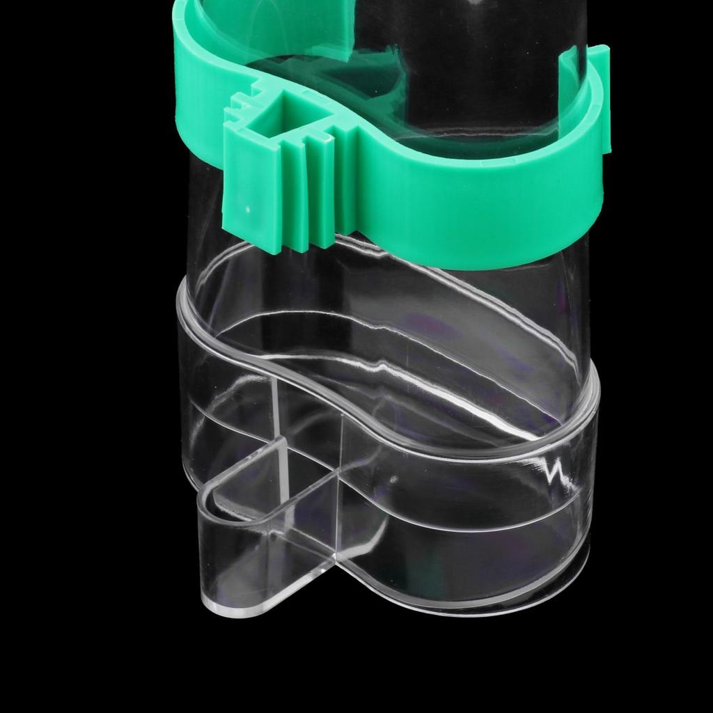 Bird Feeder Drinker, Clear Plastic &Water Dispenser, Fits Most Cage, Automatic Feeding for Parrot