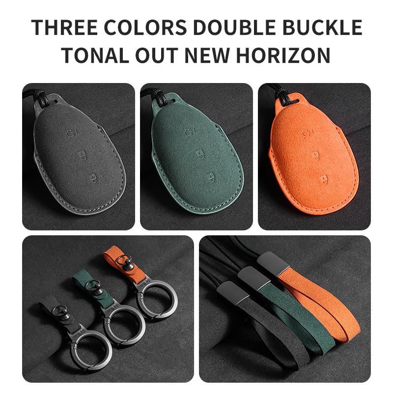 Suede Car Key Case Cover For Changan Qiyuan A07 A05 Q07 Q05 Car Key Protective Shell Accessories
