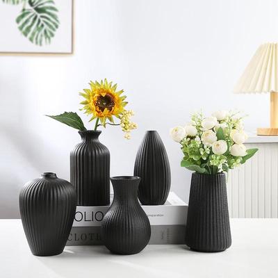 Nordic Unglazed Ceramic Vase for Dry Flowers - Home & Office Decor