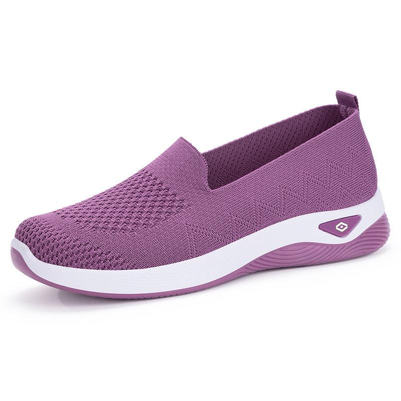 Shoes Flying woven shoes Breathable casual shoes Cloth shoes Flat single shoes