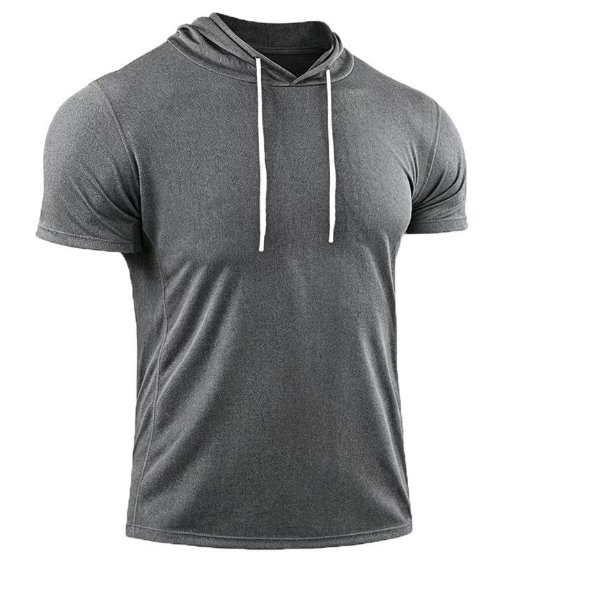 Men S Summer Casual Short Sleeve Hooded T Shirt For Fitness