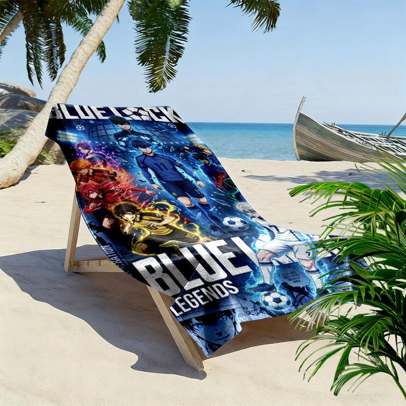 Bluelock Print Beach Towel, Large Soft Quick Dry Towel for Beach Camping Swimming