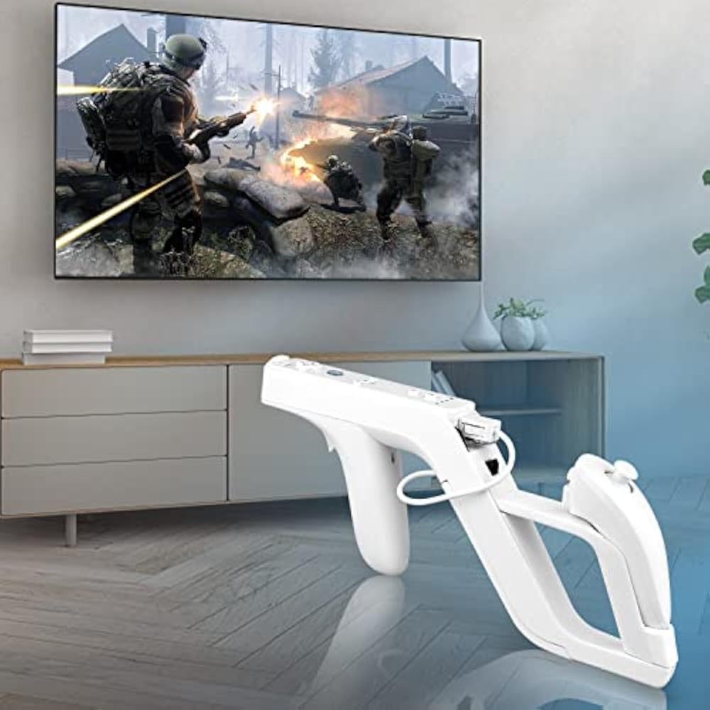 OSTENT Light Gun Zapper Attachment for Nintendo Wii Remote Nunchuck Shoot Sport Game