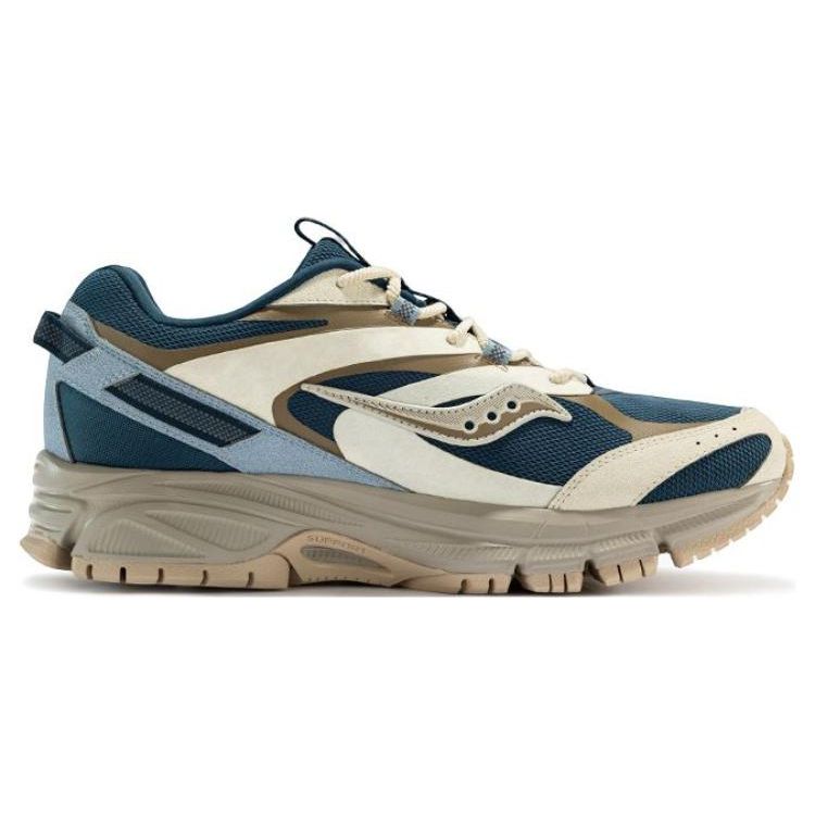Saucony Cohesion 2KTR Mesh Fabric Synthetic Leather TPU Cushioning Sports Shoes Unisex Sneakers Blue Yellow S79031-4