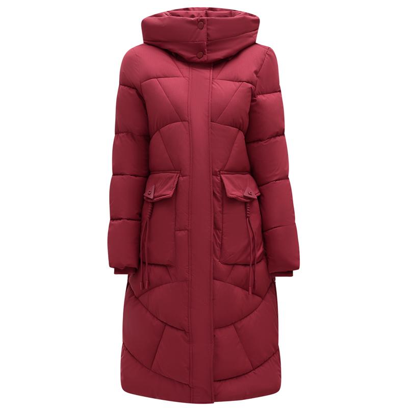 Warme lange Parkas für Frauen Mantel Mode dicke Damen Wintermäntel mit Kapuze