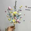 Ostereier Baumast Osterdeko Künstliche Pflanze DIY Bunte Schaumstoffeier Sträuße Blume Ostergestecke Astdekorationen