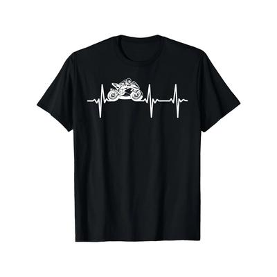 Men's Heartbeat Graphic T-Shirt - 100% Cotton, Casual Loose Fit, Machine Washable, Perfect for All Seasons