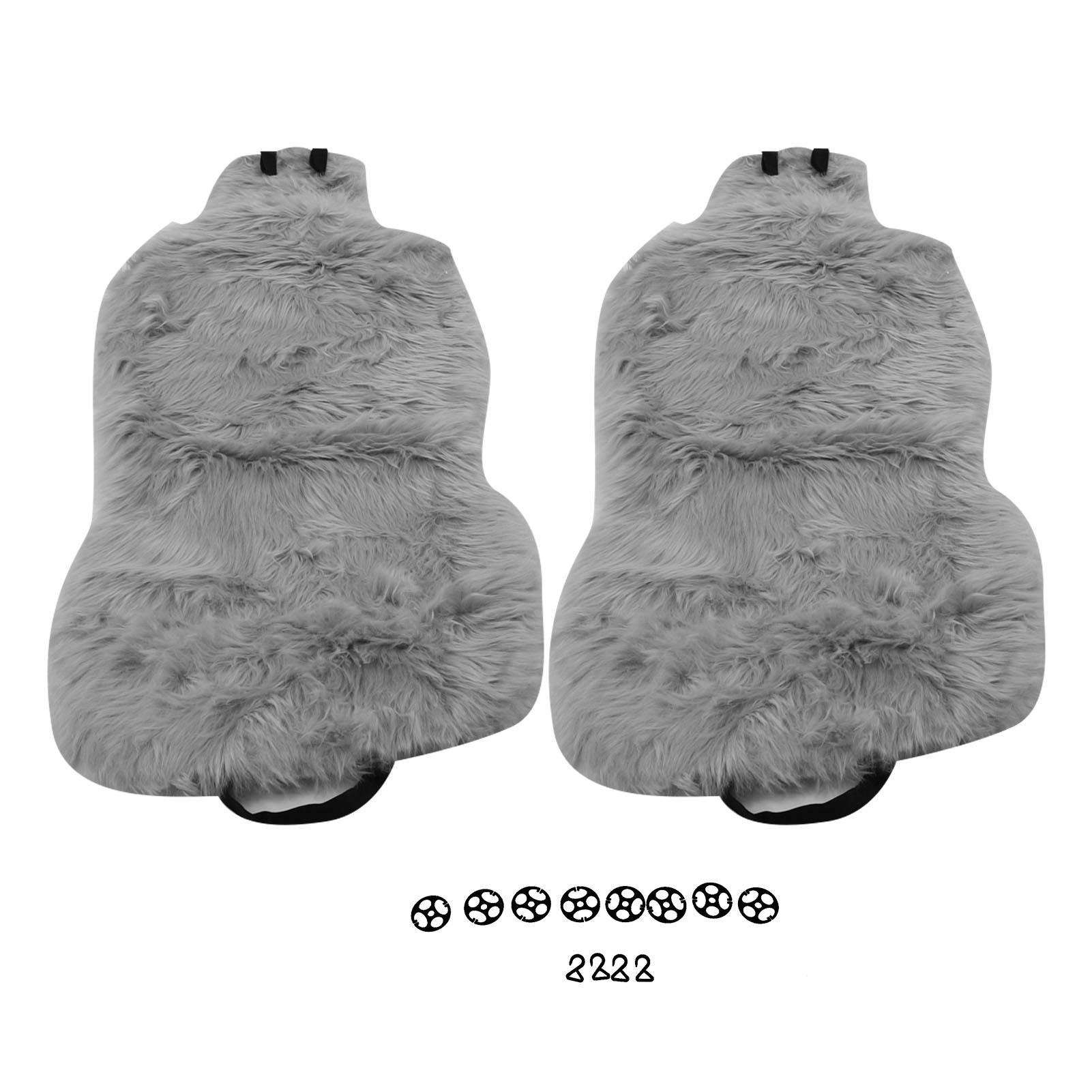 

Car Seat Mat Set High Density Faux Sheepskin Thickened Sponge Lining Faux Sheepskin Warm Car Seat Pad