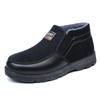 Old North cloth shoes men's cotton shoes winter high-top velvet warm dad shoes non-slip and wear-resistant thickened medium and old men's shoes