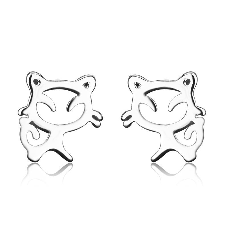 

Модные серьги Pure Student Fox Cat для женщин Простые серьги