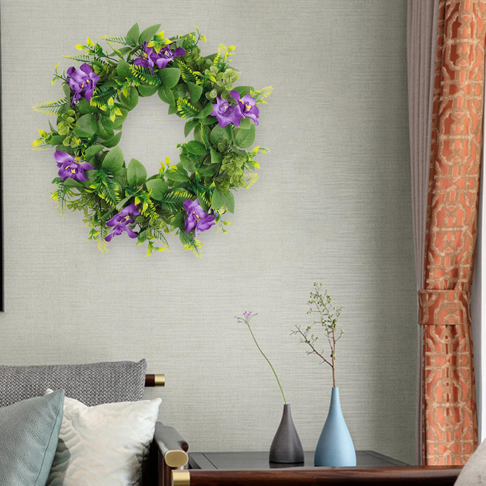 

Искусственный дверной венок, подвесная гирлянда, растение, украшение для дома Violet Wreath (Purple)