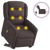 VidaXL Electric Massage Recliner Dark Brown Fabric 3303229