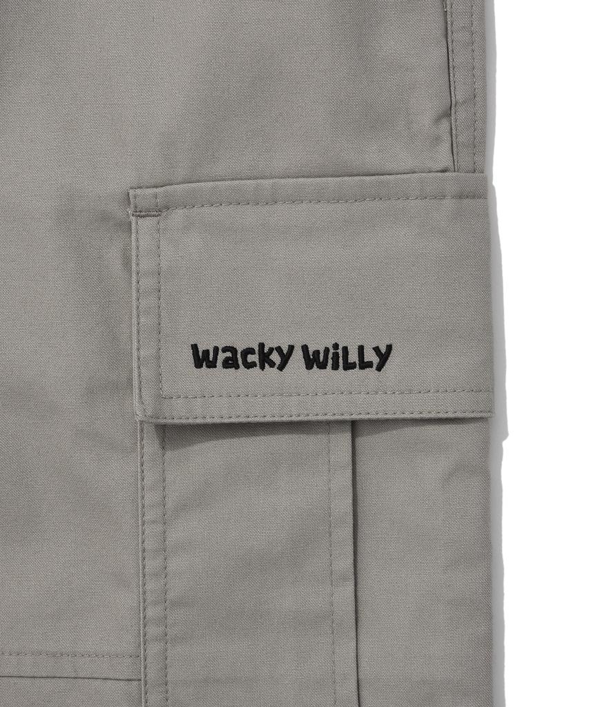 WACKY WILLY Parachute Cargo Pants Light Grey