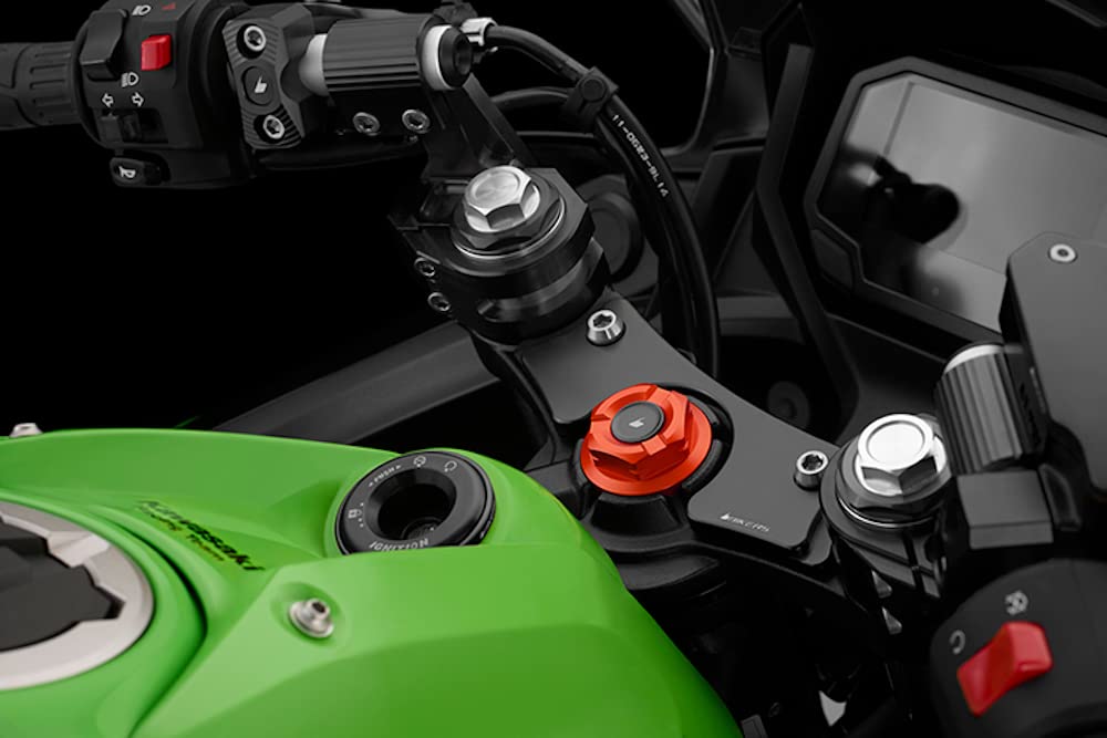 BIKERS Stem Bolt for Z650 Orange Z900RS, ZX-6R, Ninja650, - Aluminum, - BK-K263-ORG