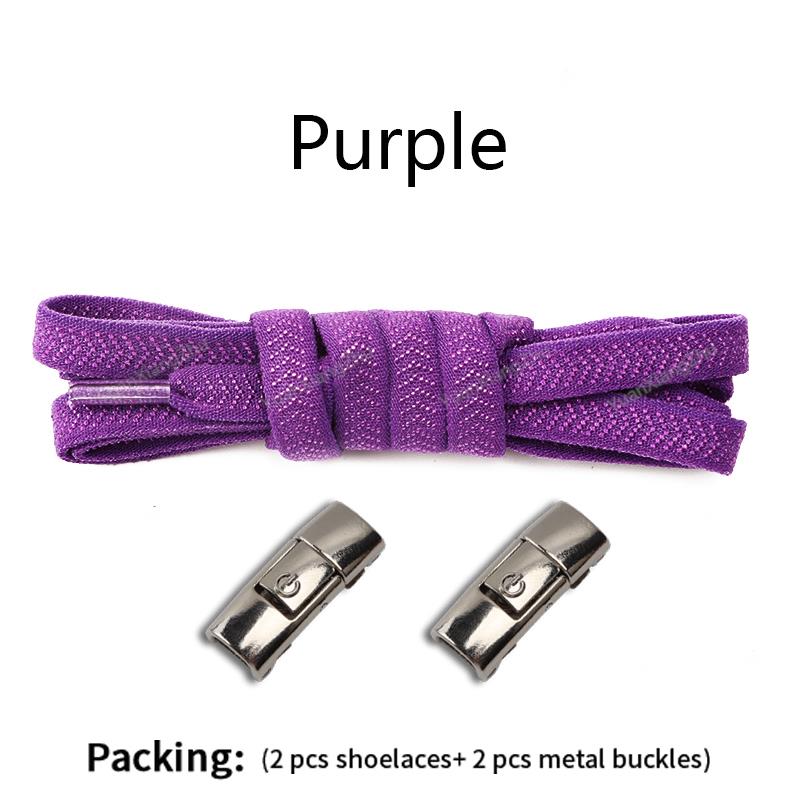 New Press Lock Shoelaces Without ties 8MM Width Flat Elastic Laces Sneakers Kids Adult No Tie Shoe laces for Shoes Accessories