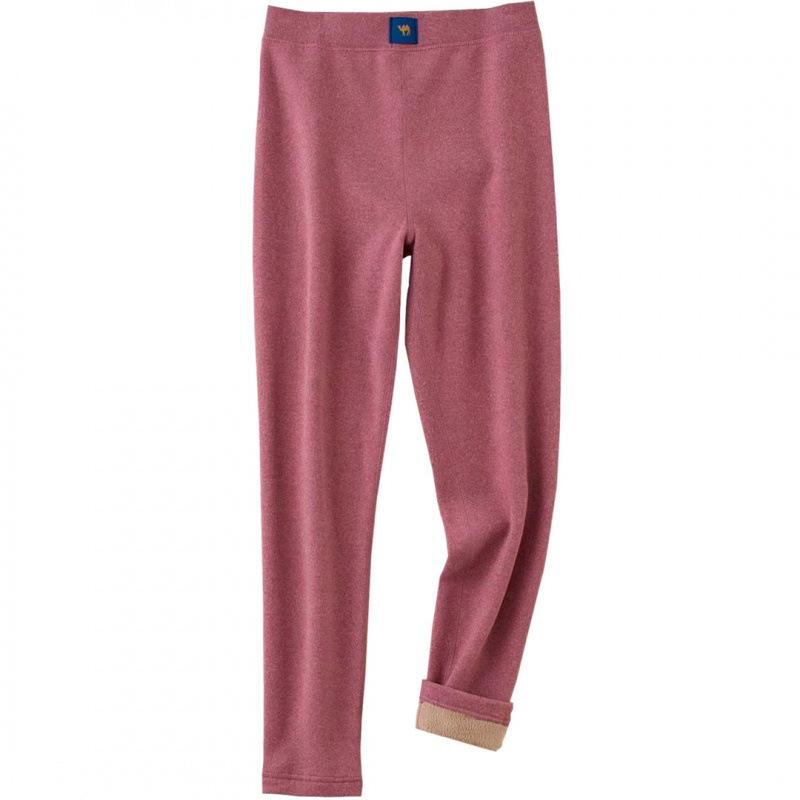 High Waist Women's Fleece Lined Thickened Base Layer Thermal Pants Lamb Wool Cotton Warm Leggings for Winter