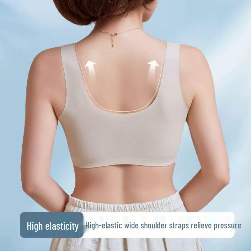 Chinesischer Stil Präge Jacquard Frontverschluss Bügelloser BH für Frauen mittleren Alters und ältere Frauen