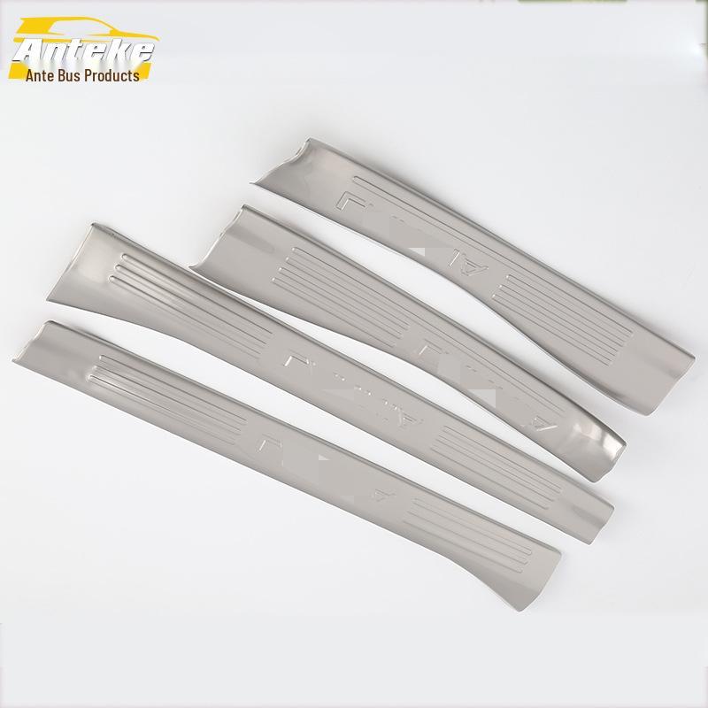 15 Bluebird Bumper & Trunk Stainless Steel Decorative Sill Strips & Welcome Pedal Stickers