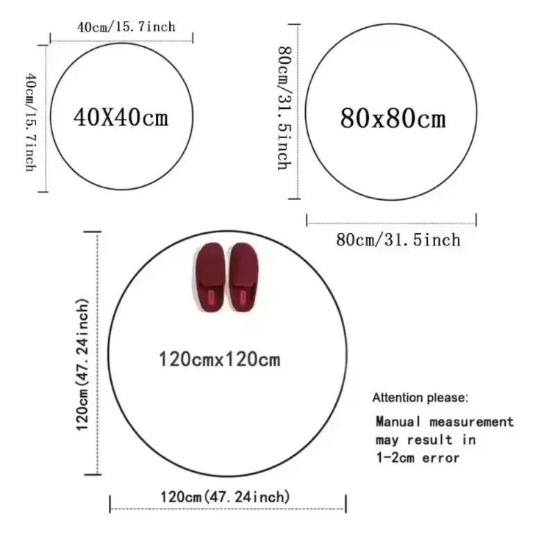  Cute Rabbit Bear Cartoon Round Carpet Living Room Bedroom Bedside Kitchen Entrance Door Mat Non-slip Girl Child Decor Rug