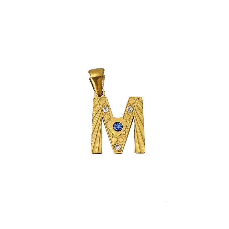 26 Letter Pendant Necklace 18K Pendant Series Ring Gold Color Independent Station Necklace Accessories Jewelry