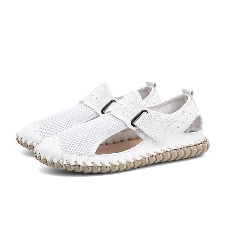 

Досуг Новые мужские сандалии ручной работы сшитые на открытом воздухе пляжные нескользящие мужские сандалии мужская обувь для путешествий и прогулок универсальные популярные туфли 38