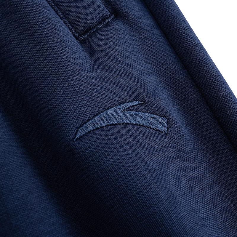 Anta Autumn And Winter Trendy Tapered Fleece Lined Warm Training Pants Men Bottoms 952547308-2