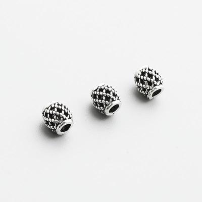 Handmade S925 Sterling Silver Thai Hollow Spacer Beads for DIY Bracelets and Necklaces