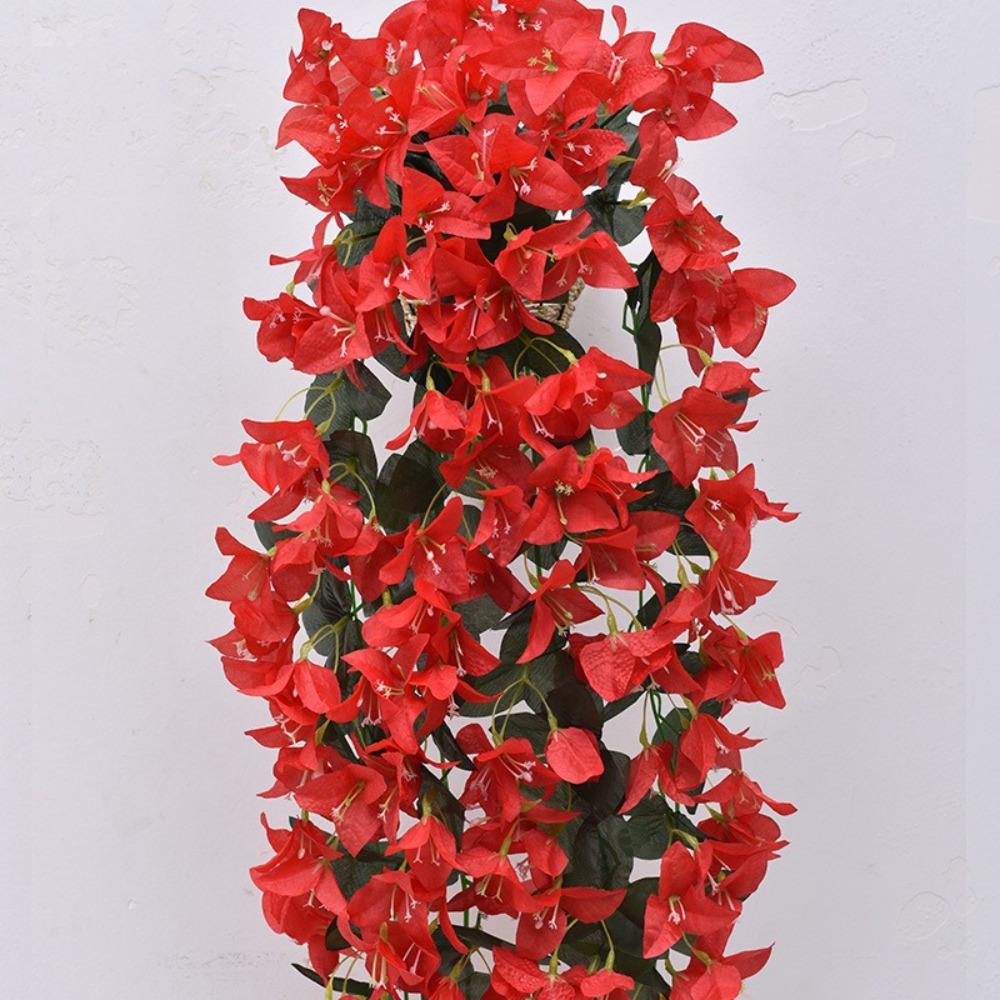 Realistic Faux Bougainvillea Fake Silk UV Resistant Artificial Flowers Plant Long Trailing Summer Decoration Bougainvillea Vines