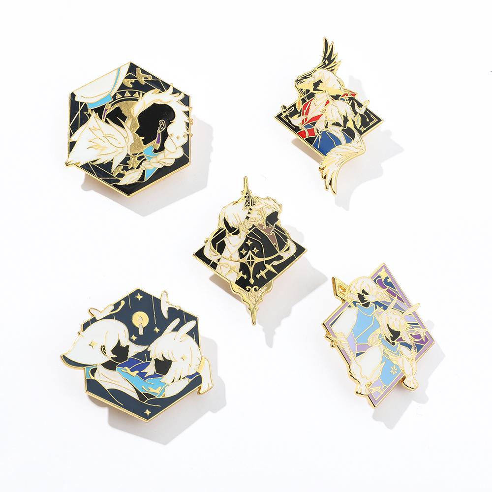 

Аниме игра небо дети света брошь булавки значок эмалевый сплав ювелирная брошь одежда рюкзак шляпа украшение